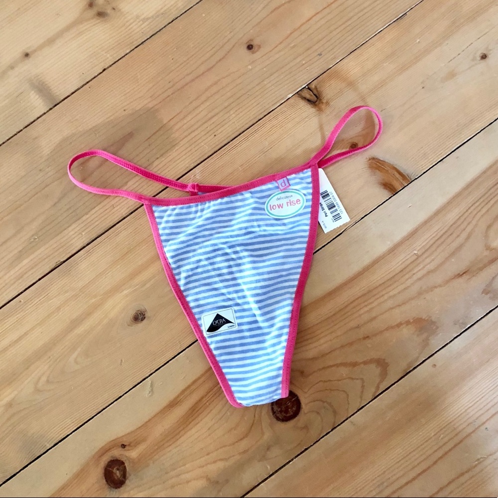 ★RESERVED★ Pink & Blue Stripped Thong